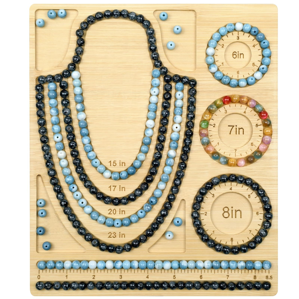 Petoysoso Bead Boards for Jewelry Making, Bamboo Beading Board for Bracelet & Necklace, Jewelry Making Supplies,Bead Tray Supplies