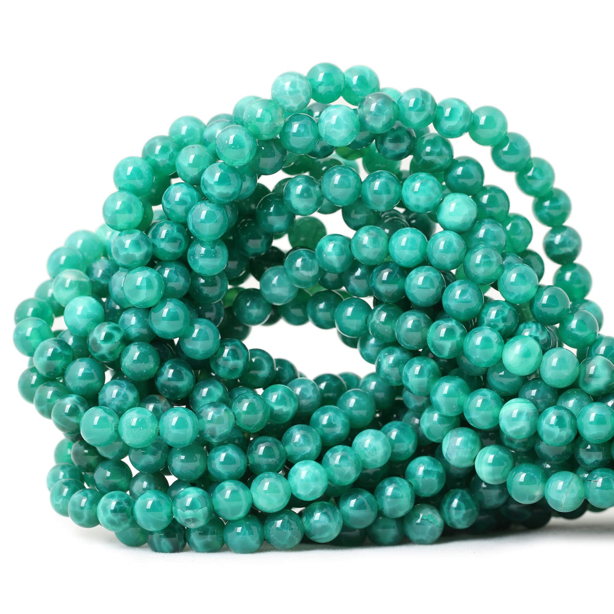 60PCS 6mm Natural Indian Agate Gemstone Round Loose Beads for Jewelry Making DIY 1 Strand 15"