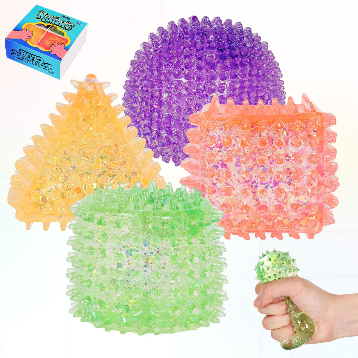 Geometric Squeeze Squishy Toy, Slow Rising Fidget Sensory Shapes