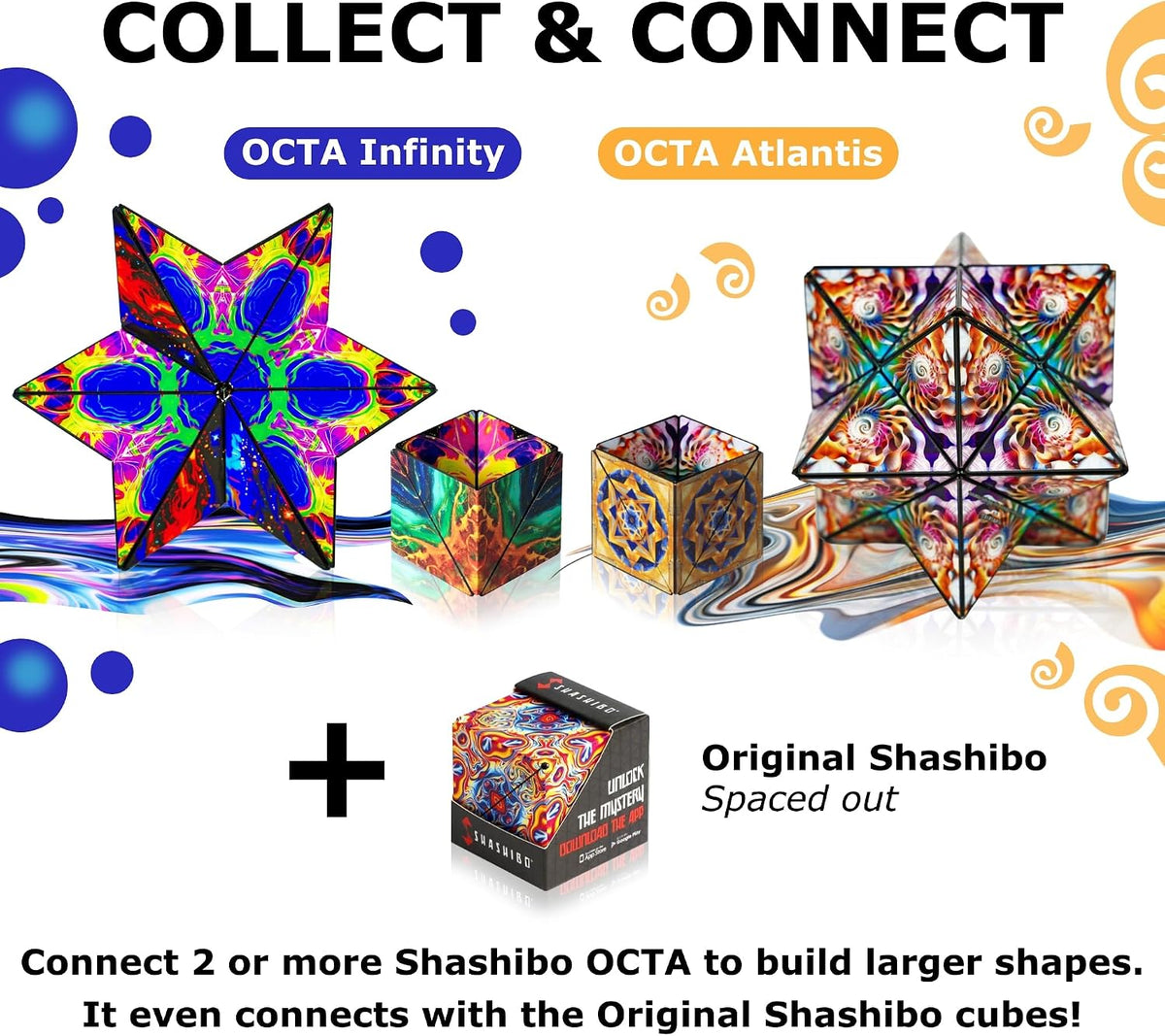 Shashibo OCTA Magnetic Puzzle Toy, Stress Relief Fidget Toy