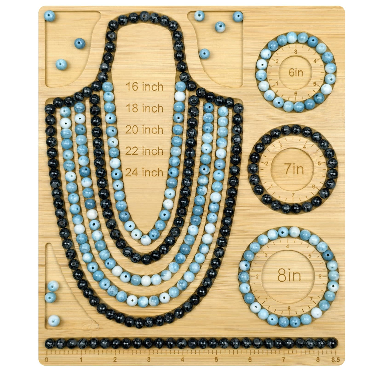 Petoysoso Bead Boards for Jewelry Making, Bamboo Beading Board for Bracelet & Necklace, Jewelry Making Supplies,Bead Tray Supplies