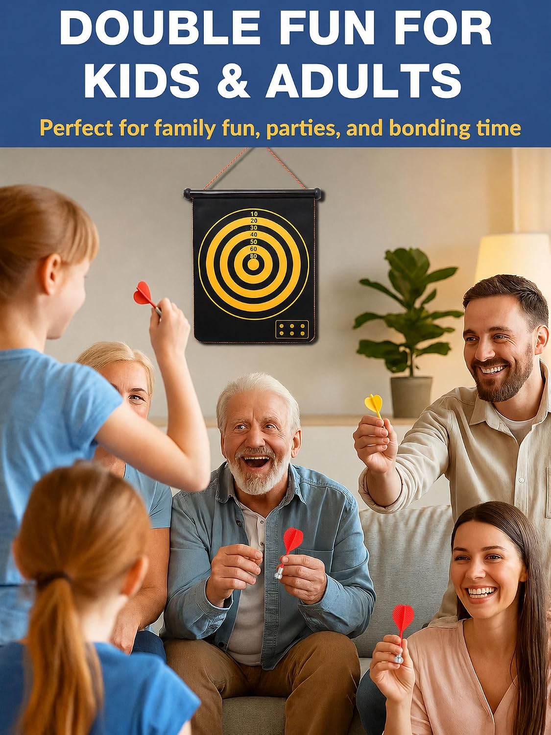 BATURU Magnetic Dart Board for Kids & Teen Boys, Dart Game