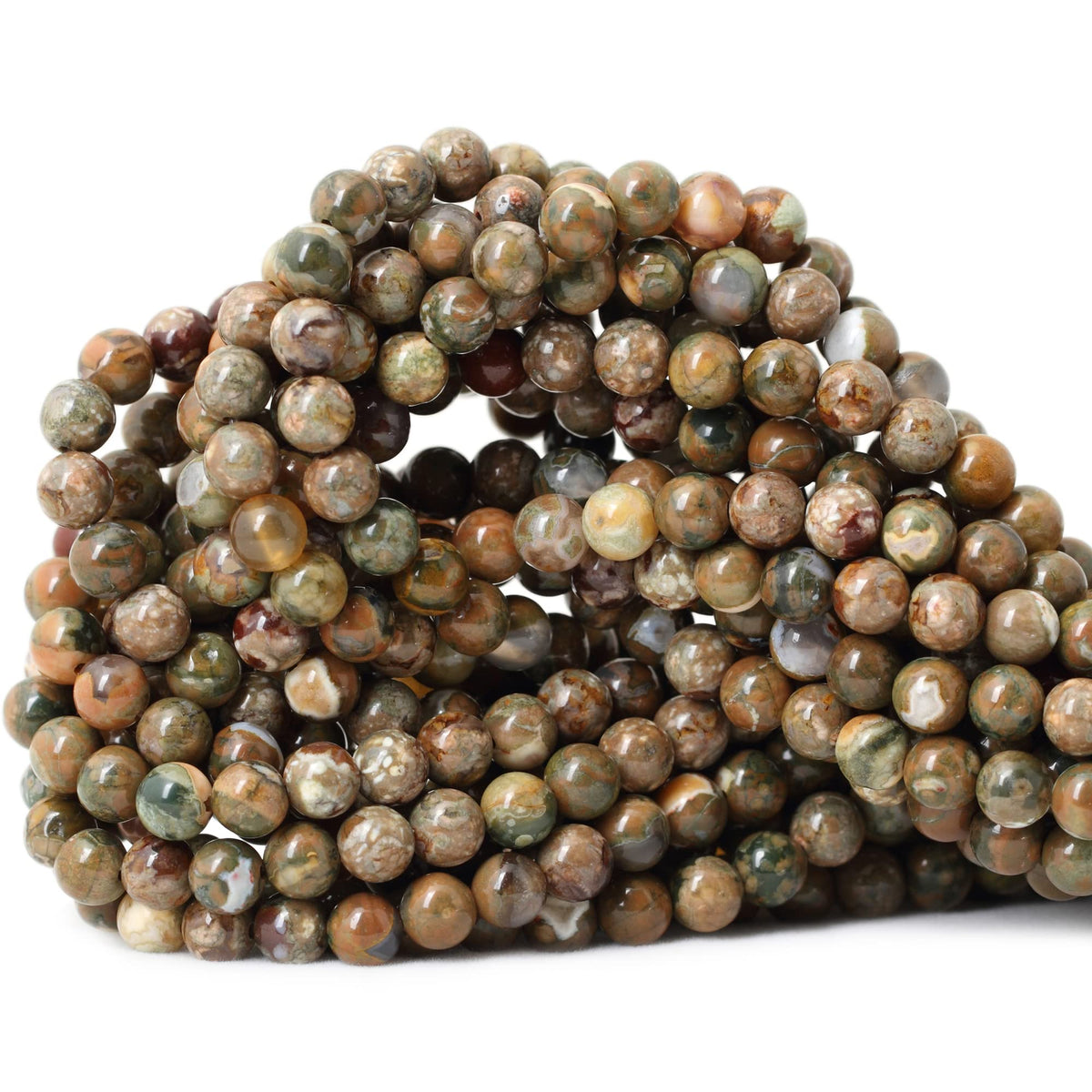 60PCS 6mm Natural Indian Agate Gemstone Round Loose Beads for Jewelry Making DIY 1 Strand 15"