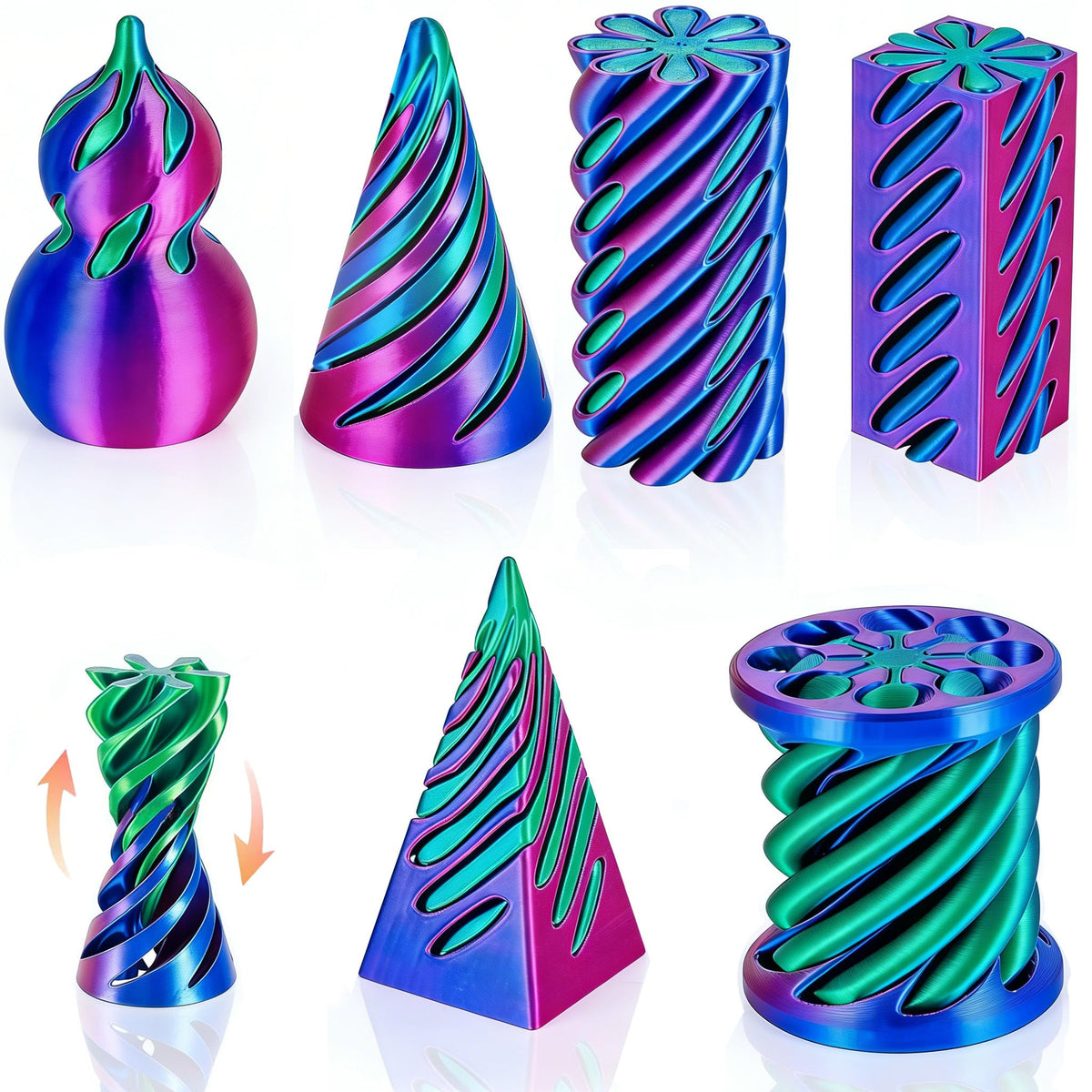 ajitxalr 3 Packs Impossible Cone,Spiral Cone Fidget Toy,Impossible Cones passthrough Impossible Pyramid for Relaxing,Spiral Fidget Toy passthrough Impossible Cone,Birthday for Adults & Kids