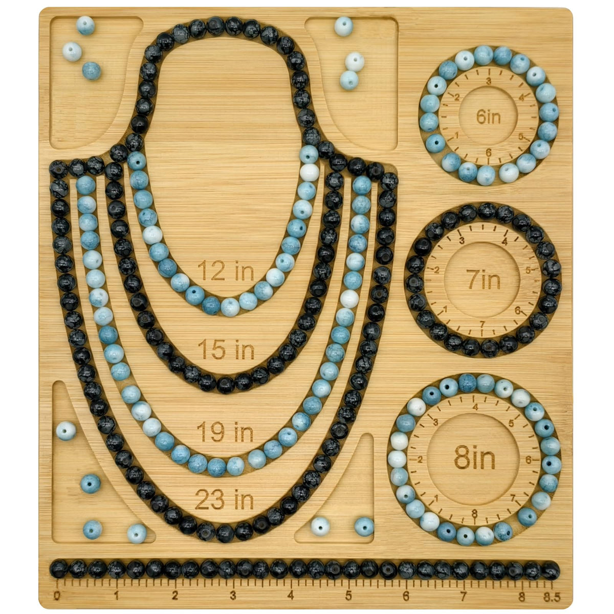 Petoysoso Bead Boards for Jewelry Making, Bamboo Beading Board for Bracelet & Necklace, Jewelry Making Supplies,Bead Tray Supplies