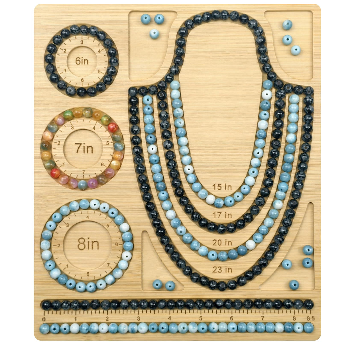 Petoysoso Bead Boards for Jewelry Making, Bamboo Beading Board for Bracelet & Necklace, Jewelry Making Supplies,Bead Tray Supplies