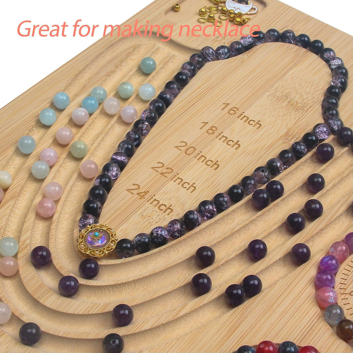 Bead Board for Jewelry Making, Necklace Bracelet Making Kit, Design Tray