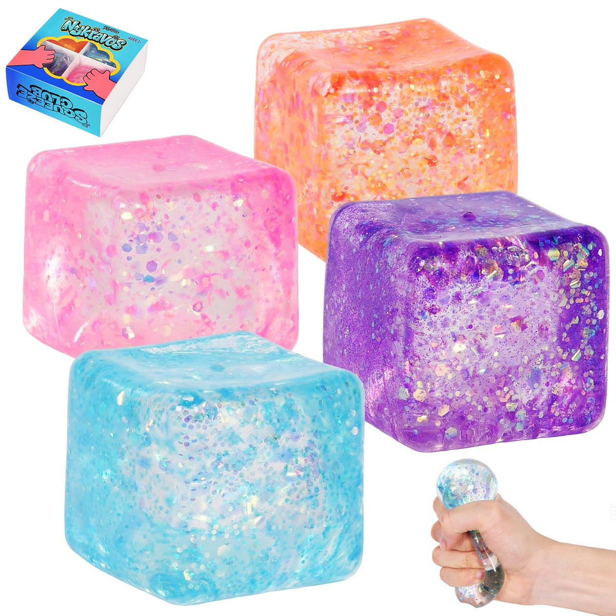 Geometric Squeeze Squishy Toy, Slow Rising Fidget Sensory Shapes