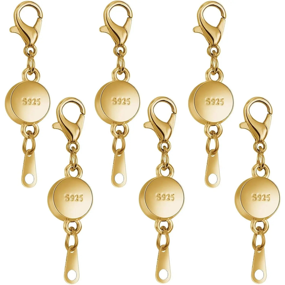 925 Silver Classic Magnetic Clasp - 0.4 Inches Diameter Round Ball Loop Clasp Converter, Hassle-Free Quick On-Off Secure Lock, 8-Pc Project Set for DIY Jewelry Making, Accessories for Beading