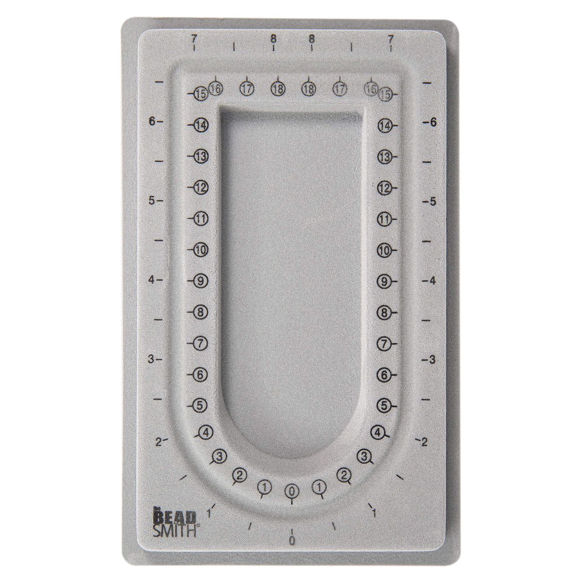The Beadsmith Bead Board with Cover, Grey Flocked