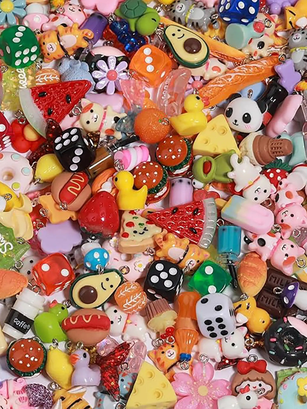 40 Resin Jewelry Accessories, DIY Jewelry Making, for DIY Bracelets and Keychains, Various Styles Craft Supplies, Perfect for Handmade Crafts and Gifts
