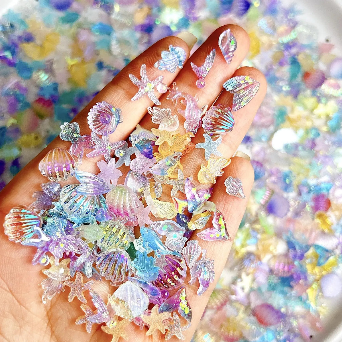 Miniature Ocean Animal Charms Set, Kawaii Resin Fish & Jellyfish, Perfect for Nail Art, DIY Crafts, Safe & Durable Materials, DIY with Charms, Craft Embellishments