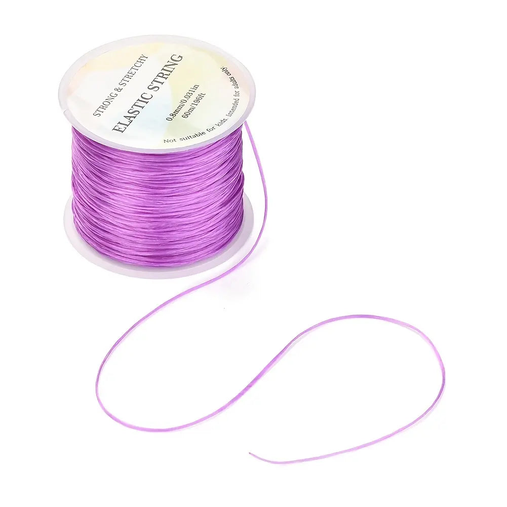 1 Roll Of 0.8mm Elastic Thread (about 2362.2 inch) Suitable For DIY Jewelry Bracelet Necklace Making -Beading Cords & Threads