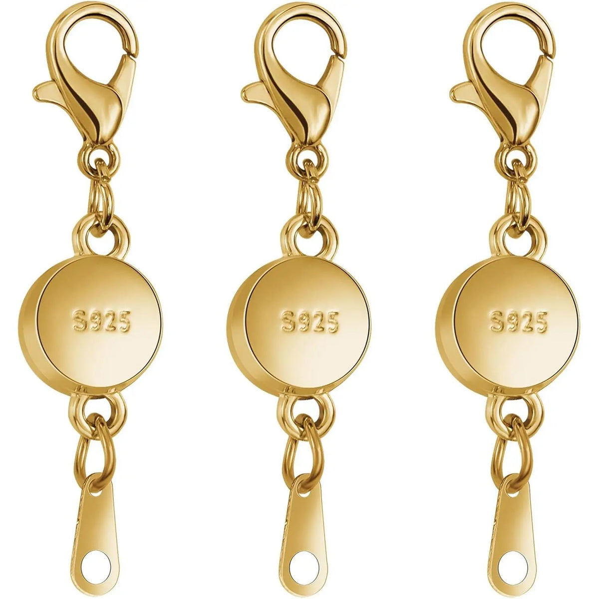 925 Silver Classic Magnetic Clasp - 0.4 Inches Diameter Round Ball Loop Clasp Converter, Hassle-Free Quick On-Off Secure Lock, 8-Pc Project Set for DIY Jewelry Making, Accessories for Beading