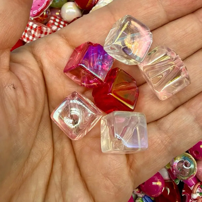 DIY Bead Mix - Strawberry Themed Assorted Beads for Crafting and Jewelry Making
