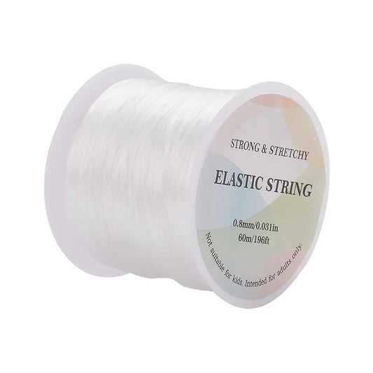 1 Roll Of 0.8mm Elastic Thread (about 2362.2 inch) Suitable For DIY Jewelry Bracelet Necklace Making -Beading Cords & Threads